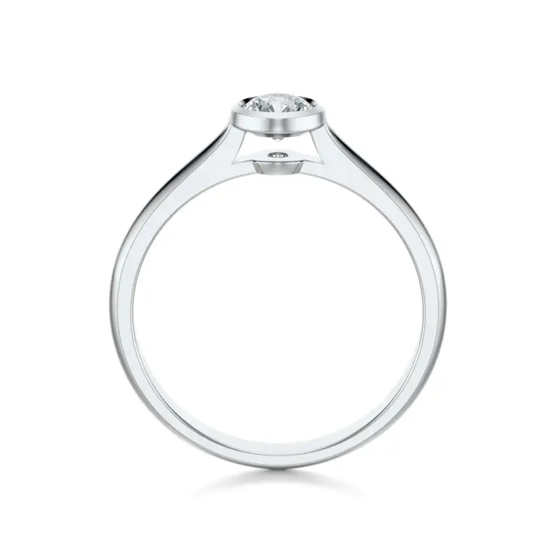 Pierścionek z białego złota z diamentem AJPZ_090